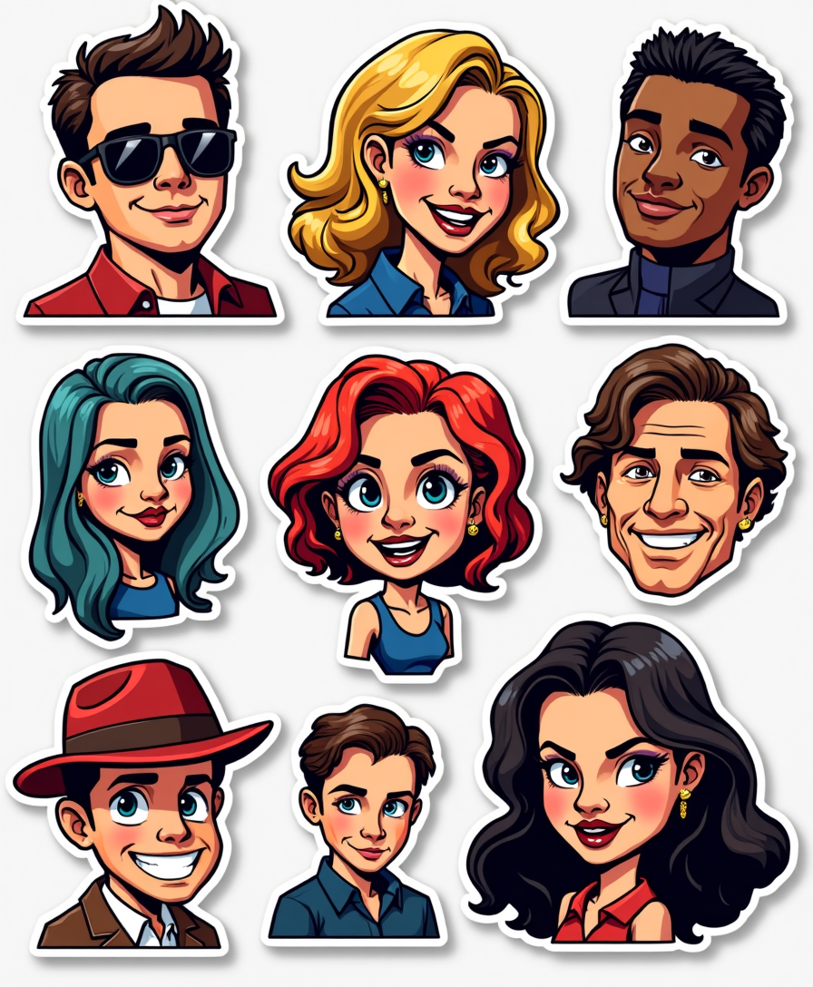 Pop Culture Parodies - Sticker Sheet v1